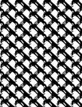 Bold Black White Geometric Tesselation Rug