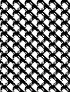 Bold Black White Geometric Tesselation Rug