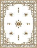 Ornate Bloom Inlay Border Rug