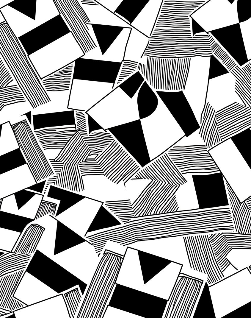 Bold Geometric Linear Abstract Pattern Rug