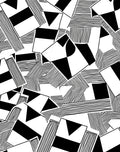 Bold Geometric Linear Abstract Pattern Rug