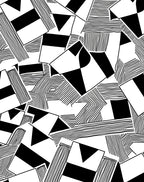 Bold Geometric Linear Abstract Pattern Rug