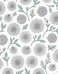 Delicate Floral Pattern with Sage Accents Rug