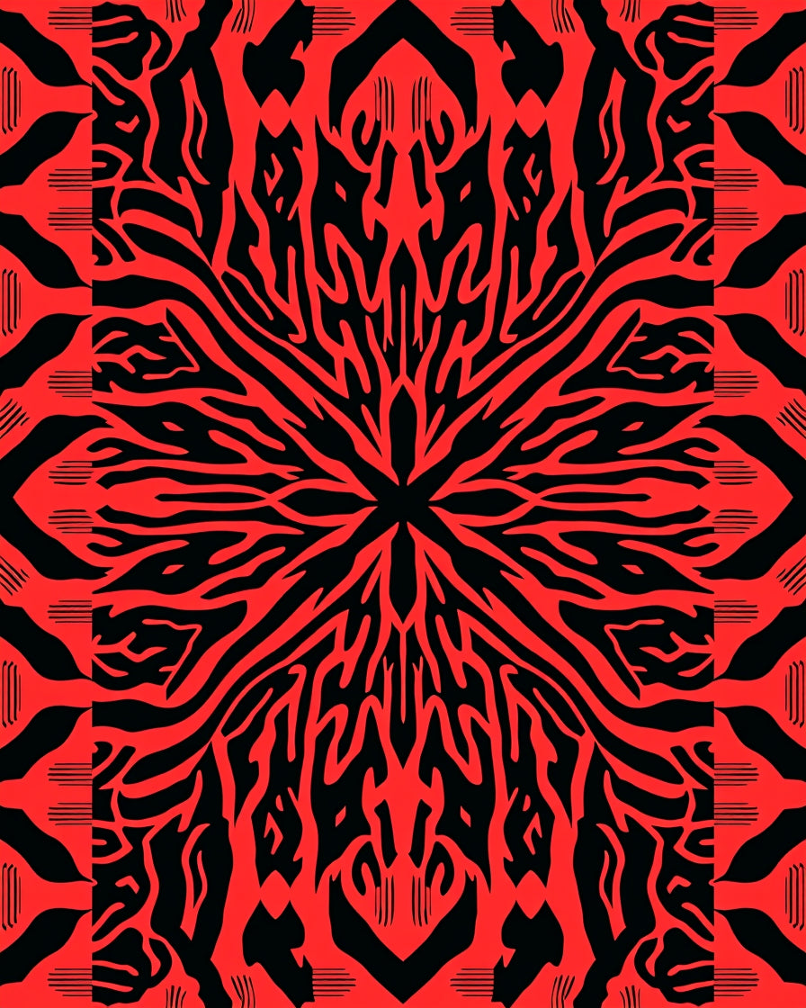 Bold Tribal Abstract Pattern Rug