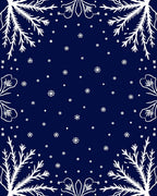 White Snowflake Floral Pattern Rug