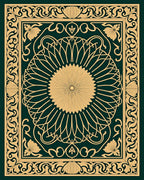 Elegant Floral Mandala Pattern Rug