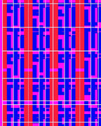 Bold Geometric Blocks Pattern Rug