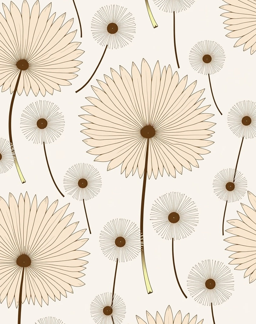 Pale Dandelion Field Pattern Rug