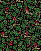 Festive Holly Berries And Leaves Rug