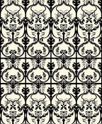 Archival Black Cream Pattern Rug
