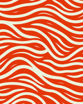 Abstract Orange White Flow Rug