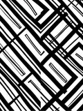 Abstract Black White Geometric Angled Lines Rug