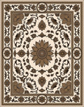 Intricate Floral Vine Symmetry Rug