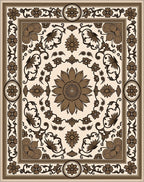Intricate Floral Vine Symmetry Rug