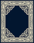 Classic Floral Scroll Border Design Rug