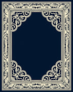 Classic Floral Scroll Border Design Rug