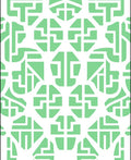 Chic Geometric Patterned Light Green Rug