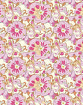 Ornate Pink Floral Pattern Design Rug