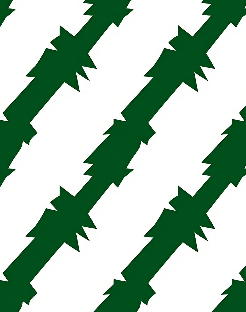 Geometric Slash Green Pattern Rug
