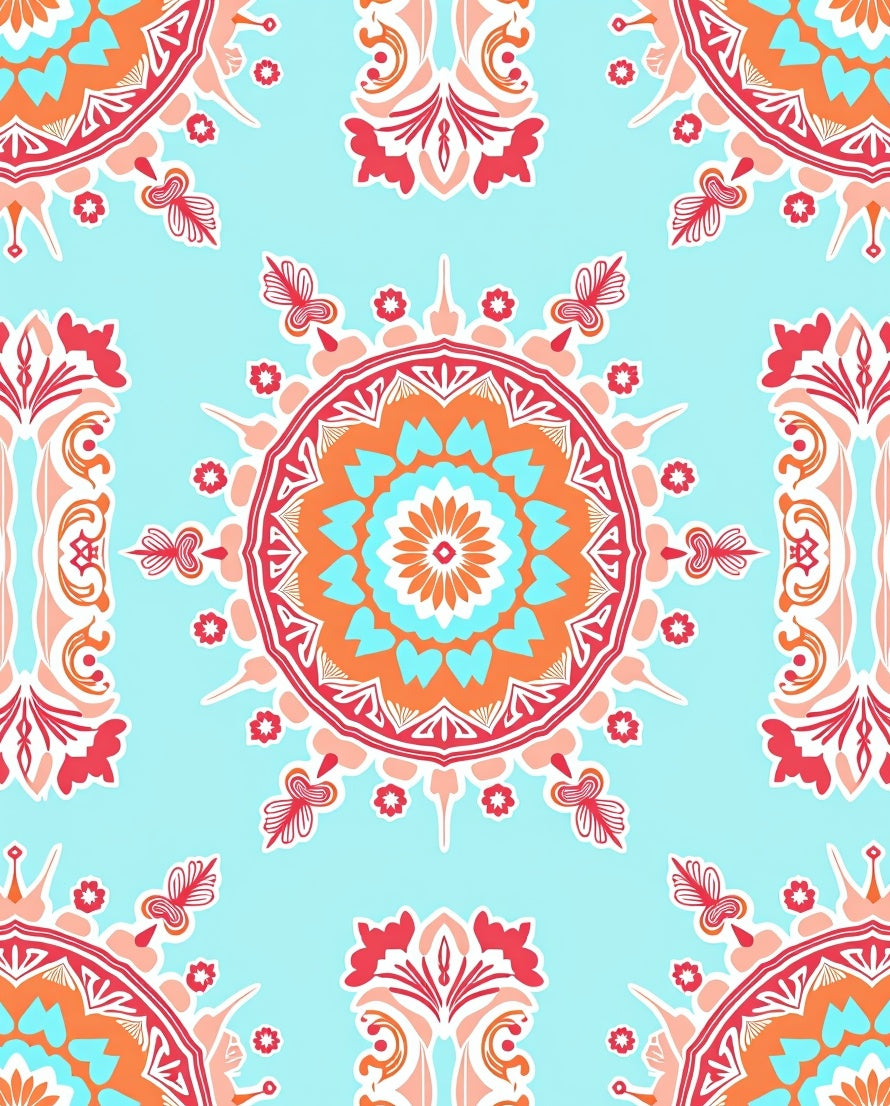 Vibrant Mandala Patterned Rug