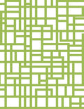 Green Rectangular Grid Abstract Pattern Rug
