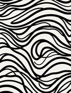Abstract Black And White Swirl Pattern Rug