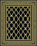 Classic Lattice Patterned Golden Rug