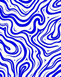 Abstract Blue Swirl Pattern Rug