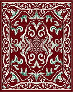 Rich Floral Swirl Decorative Rug