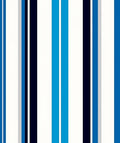Bold Blue White Vertical Stripes Rug