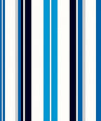 Bold Blue White Vertical Stripes Rug