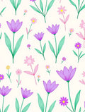 Whimsical Floral Outline Pattern Rug