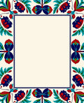 Bold Floral Border Design Rug