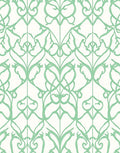 Abstract Flowing Green Pattern Rug