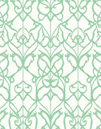 Abstract Flowing Green Pattern Rug