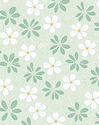 Pastel Floral And Swirl Pattern Rug