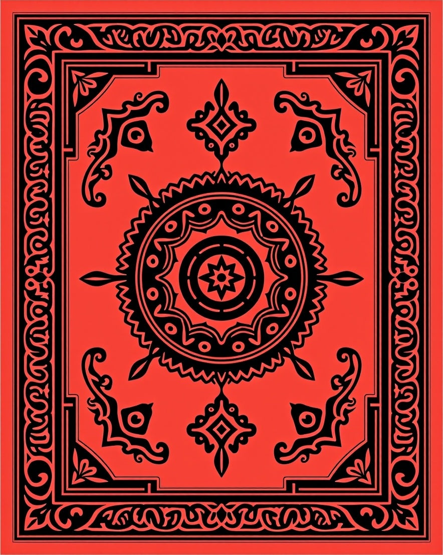 Bold Floral Medallion Intricate Pattern Rug