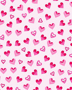 Charming Pink Hearts Pattern Rug