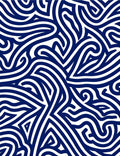 Abstract Bold Navy Swirls Design Rug