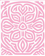 Pink Abstract Mandala Pattern Area Rug