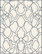 Floral Vine Abstract Line Design Rug