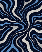Abstract Flowing Wave Pattern Rug