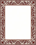 Elegant Red Floral Vine Border Design Rug