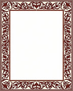 Elegant Red Floral Vine Border Design Rug