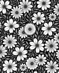 Classic Daisy Outline Pattern Rug