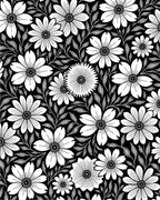 Classic Daisy Outline Pattern Rug