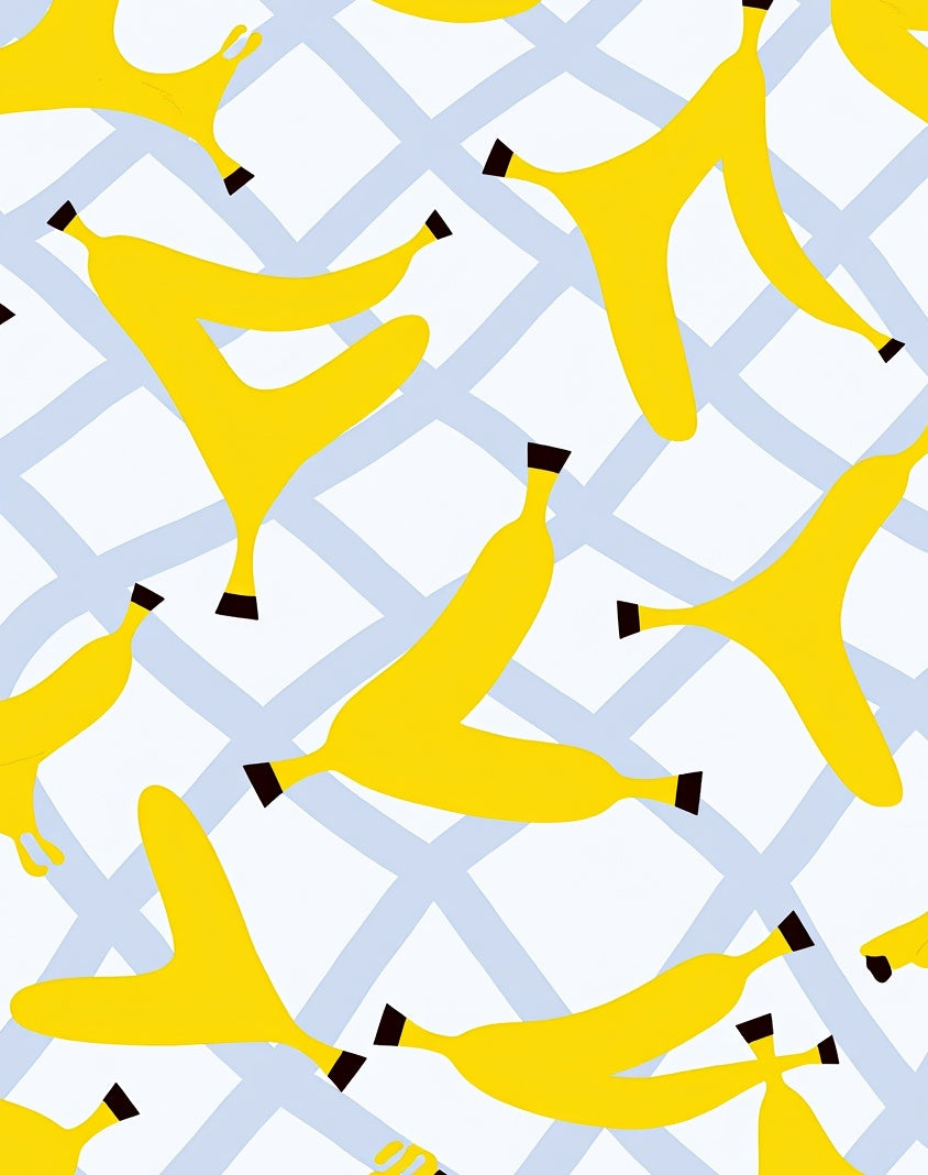 Yellow Fruit Pattern Print Rug