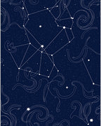 Celestial Constellation Swirl Pattern Rug