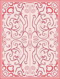 Abstract Red Swirls Shapes Rug