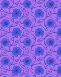 Purple Floral Swirl Pattern Accent Pillow Rug